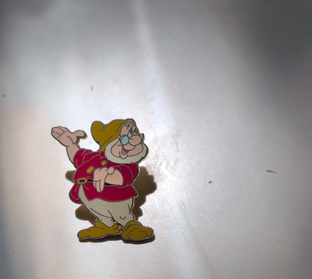 "doc" from snow white lapel pin